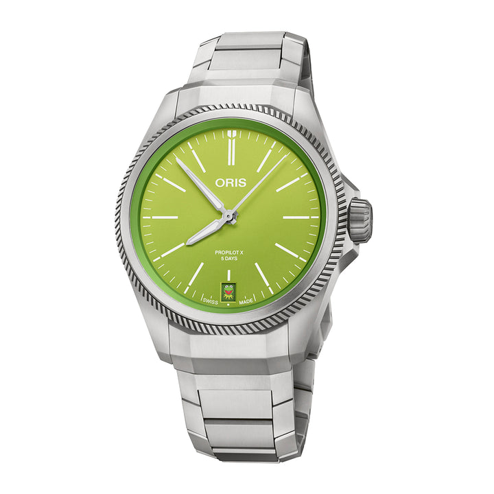 Oris Men's Titanium Case Green Dial Automatic Watch