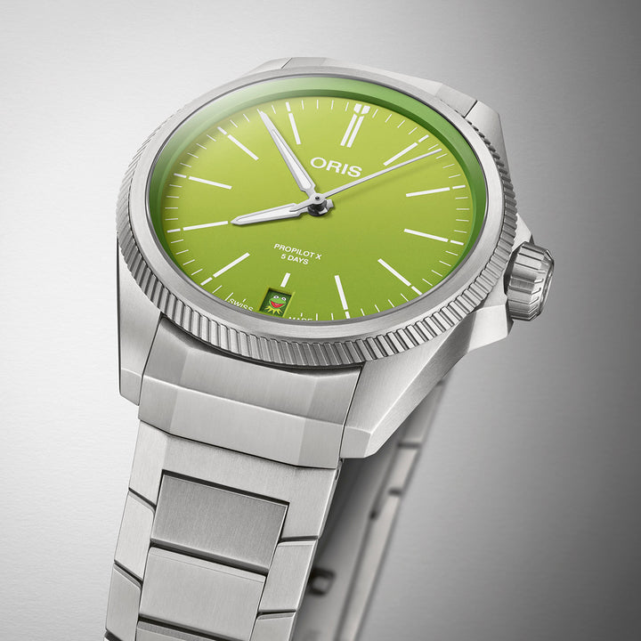 Oris Men's Titanium Case Green Dial Automatic Watch