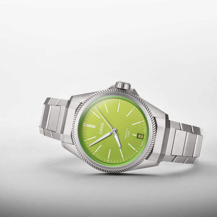 Oris Men's Titanium Case Green Dial Automatic Watch