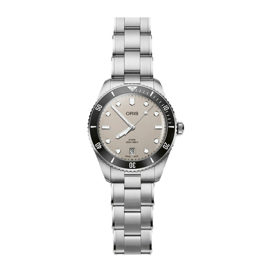 Oris Men's Silver Tone Case Brown Dial Automatic Watch