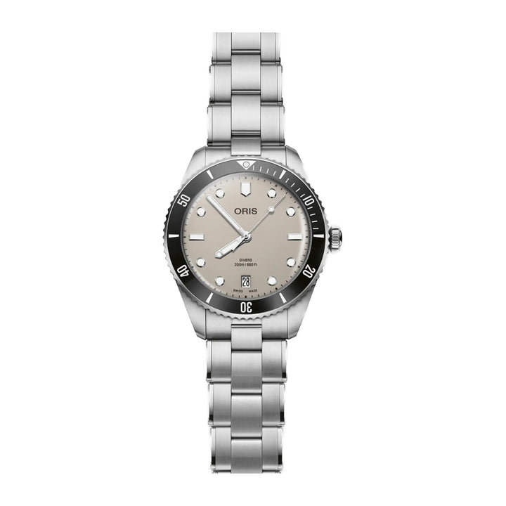 Oris Men's Silver Tone Case Brown Dial Automatic Watch
