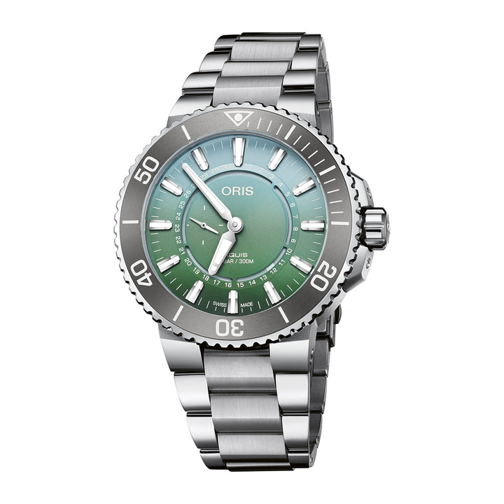 Oris Men's Silver Tone Case Green Dial Limited Edition Automatic Watch