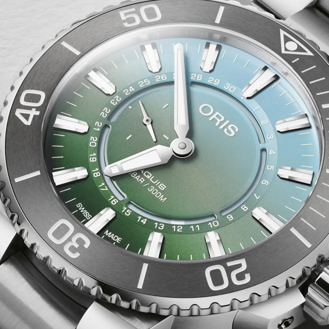 Oris Men's Silver Tone Case Green Dial Limited Edition Automatic Watch