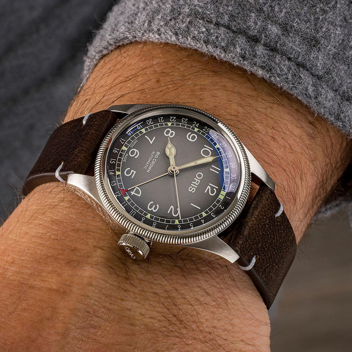 Oris Men's Big Crown Silver Tone Case  Grey Dial Automatic Watch