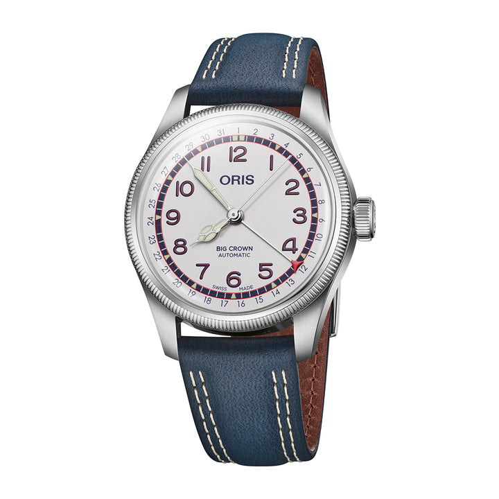Oris Men's Silver Tone Case White Dial Limited Edition Pointer Date Automatic Watch