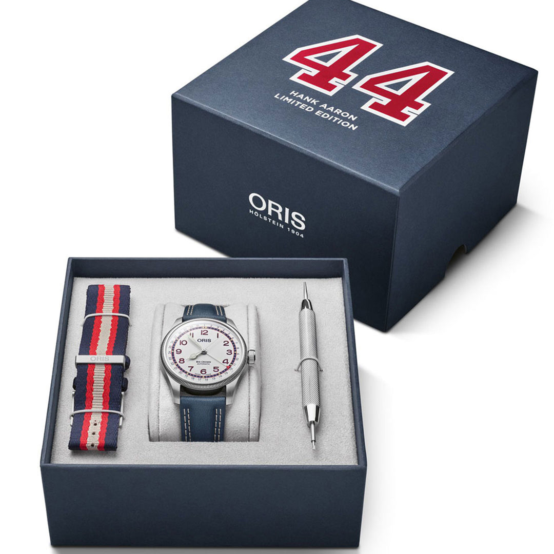 Oris Men's Silver Tone Case White Dial Limited Edition Pointer Date Automatic Watch