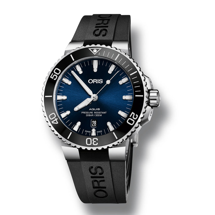 Oris Men's Silver Tone Case Black Dial Automatic Watch