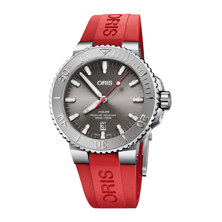 Oris Men's Silver Tone Case Grey Dial Automatic Watch