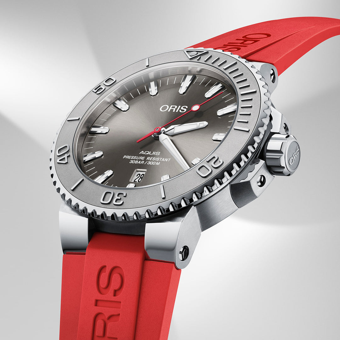 Oris Men's Silver Tone Case Grey Dial Automatic Watch