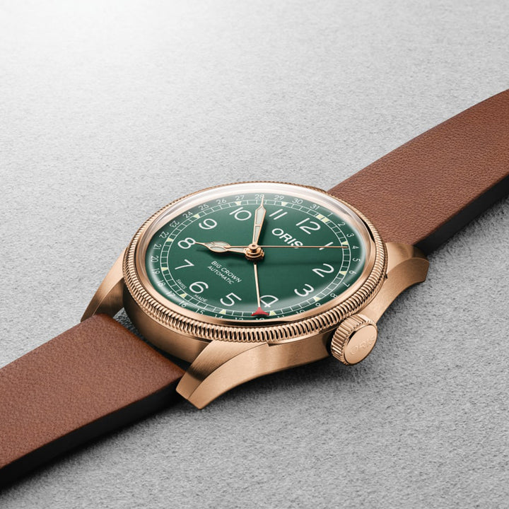 Oris Men's Bronze Case Green Dial Anniversary Edition Pointer Date Automatic Watch