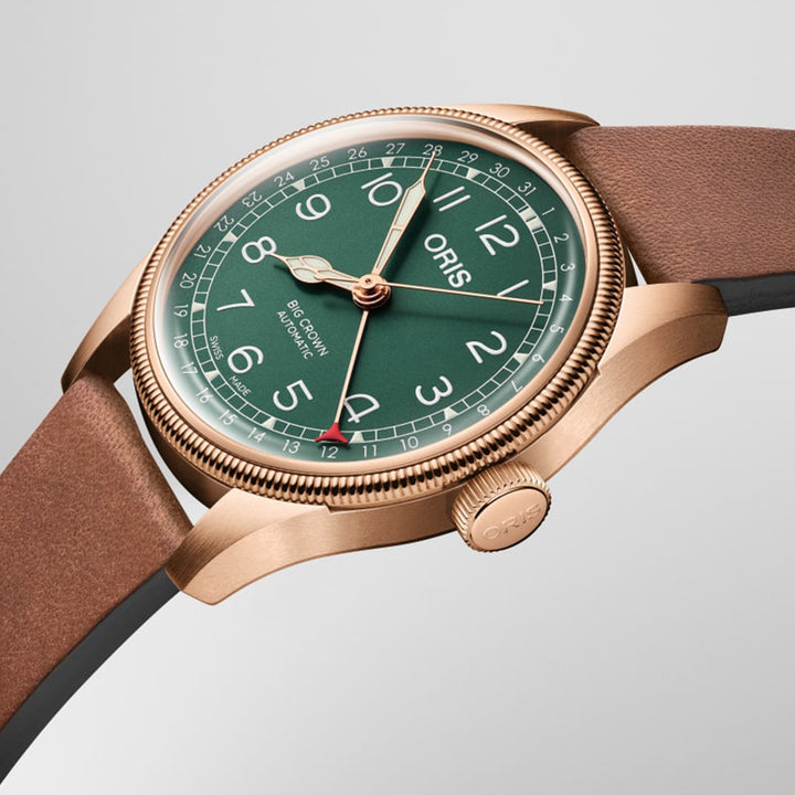 Oris Men's Bronze Case Green Dial Anniversary Edition Pointer Date Automatic Watch