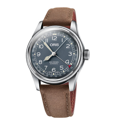 Oris Men's Silver Tone Case Green Dial Pointer Date Automatic Watch - 774140650752063ORI