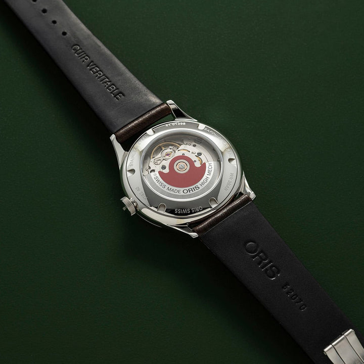 Oris Unisex Silver Tone Case Green Dial Automatic Watch