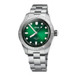 Oris Men's Silver Tone Case Green Dial Automatic Watch