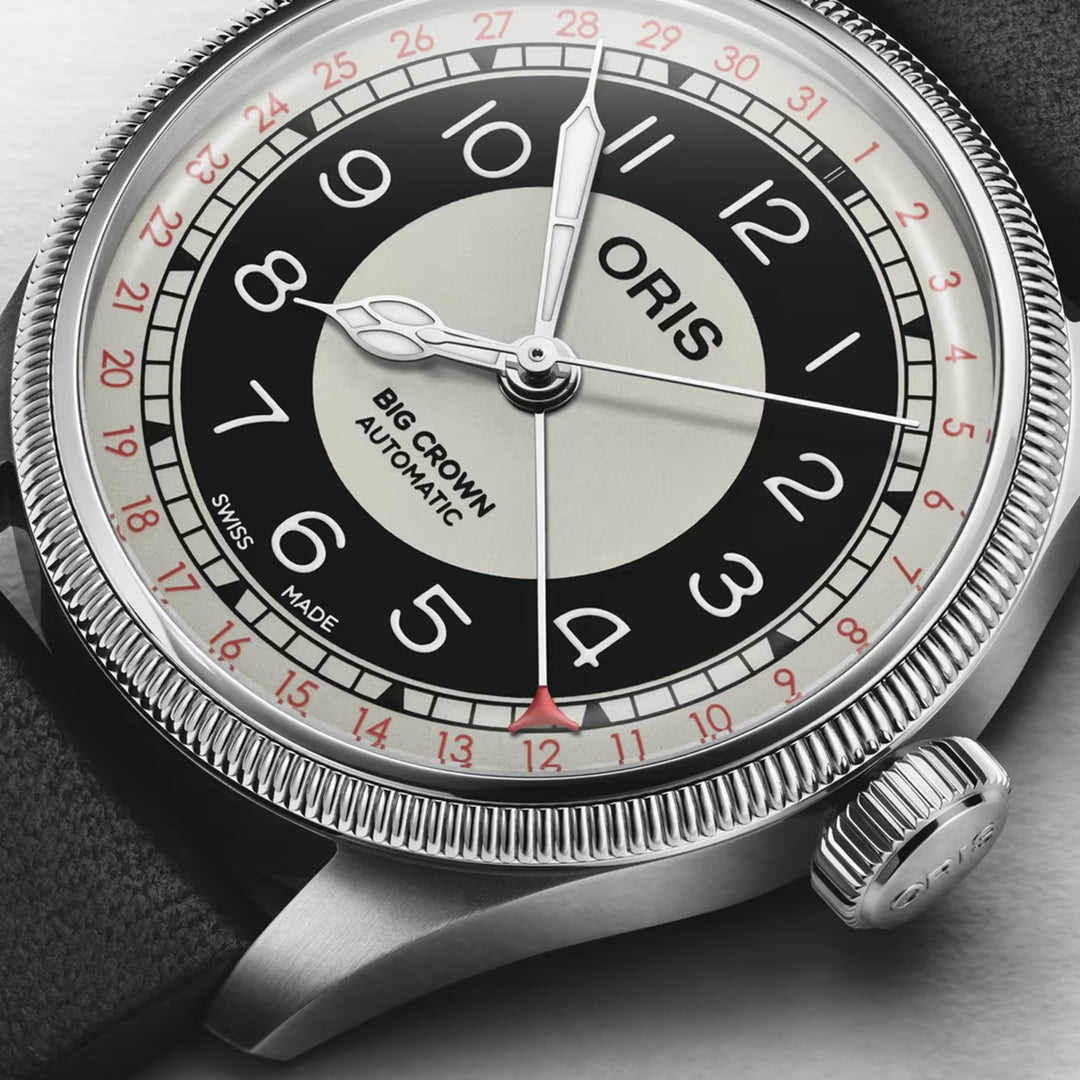 Oris Men's Big Crown Silver Tone Case  White Dial Automatic Watch