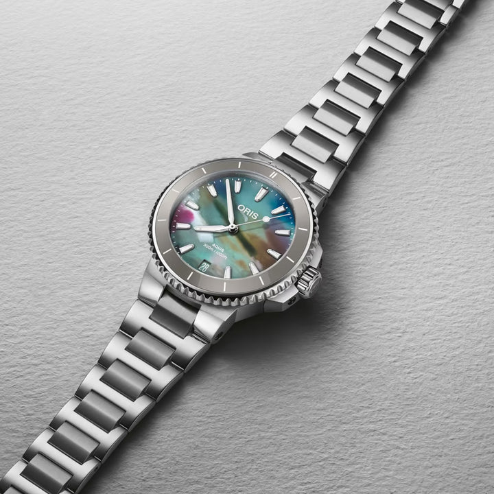 Oris Men's Silver Tone Case Multicoloured Dial Automatic Watch