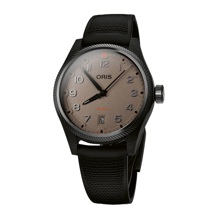 Oris Men's Pro Pilot Black Tone Case  Brown Dial Automatic Watch