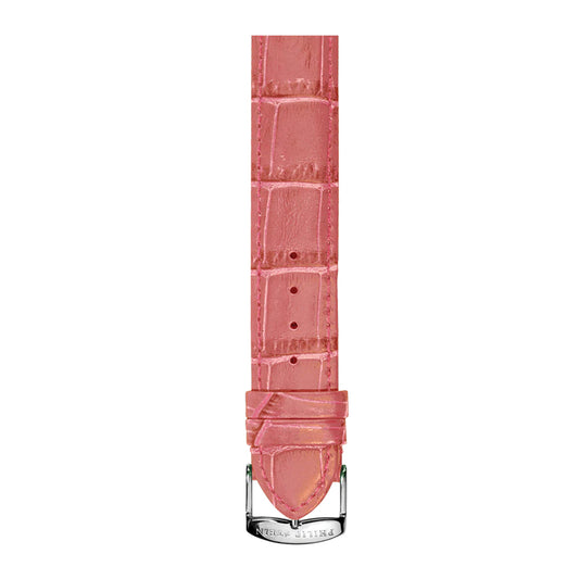 Philip Stein Signature Calf Stitched Alligator-print Rose Shiny Strap Size 1