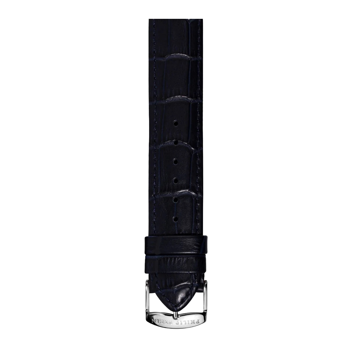 Philip Stein Signature Black Stitched Alligator Print Strap Size 2 - 2-CSTAB