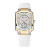 Philip Stein Women's Classic Square Two-tone Gold-plated Watch with MOP Dial