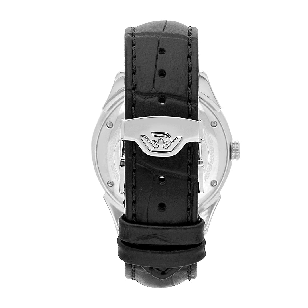 Philip Watch ROMA 41MM AUTO W/SILVER DIAL BLACK ST