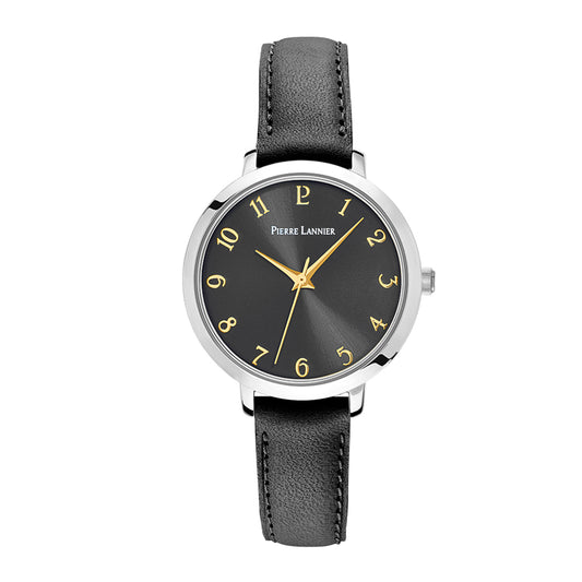 Pierre Lannier Chouquette Silver Stainless Steel Black