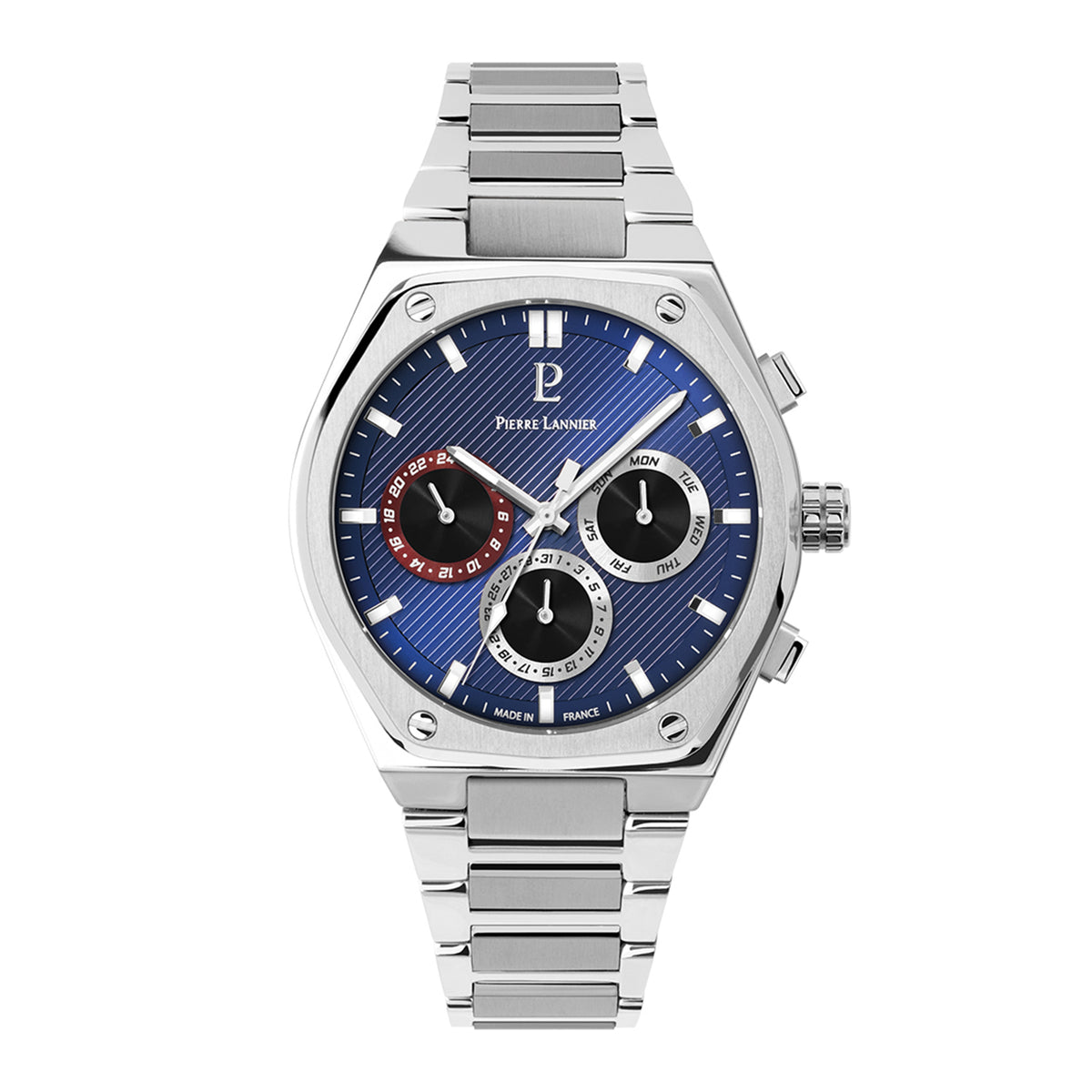 Pierre Lannier Copilote Silver Stainless Steel Silver