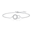 Interlocking Circle & Square Natural Diamond Bracelet in 18K White Gold CK174785
