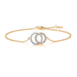 Interlocking Circles Natural Diamond Bracelet in 18K Two-Tone Yellow & White Gold CK174803