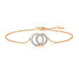 Interlocking Circles Natural Diamond Bracelet in 18K Two-Tone Yellow & White Gold CK174804