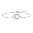 Interlocking Circles Natural Diamond Bracelet in 18K White Gold CK174790