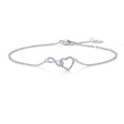 Interlocking Infinity Heart Natural Diamond Bracelet in 18K White Gold CK174791