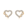 Interlocking Infinity Heart Natural Diamond Earrings in 18K Yellow Gold CK174769