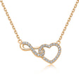 Interlocking Infinity Heart Natural Diamond Necklace in 18K Yellow Gold CK174873