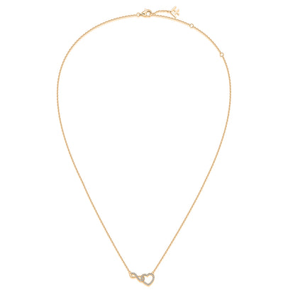 Interlocking Infinity Heart Natural Diamond Necklace in 18K Yellow Gold CK174874