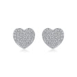 Pavé Heart Natural Diamond Earrings in 18K White Gold CK175042