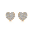 Pavé Heart Natural Diamond Earrings in 18K Yellow Gold CK174767