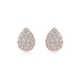 Pavé Pear Natural Diamond Earrings in 18K Rose Gold CK174749