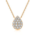 Pavé Pear Natural Diamond Necklace in 18K Yellow Gold CK174867