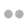 Pavé Round Natural Diamond Earrings in 18K Rose Gold CK174743