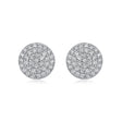 Pavé Round Natural Diamond Earrings in 18K White Gold CK174748