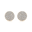 Pavé Round Natural Diamond Earrings in 18K Yellow Gold CK175038