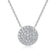 Pavé Round Natural Diamond Necklace in 18K White Gold CK174860