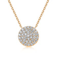 Pavé Round Natural Diamond Necklace in 18K Yellow Gold CK174863