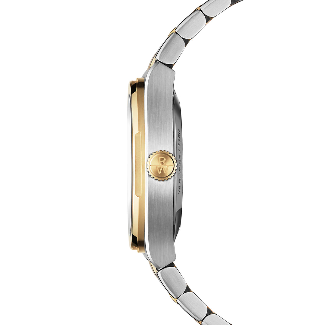 RAYMOND WEIL A.R.T. MEN'S AUTOMATIC GRAPHITE DIAL TWO-TONE STAINLESS STEEL BRACELET WATCH 38 MM