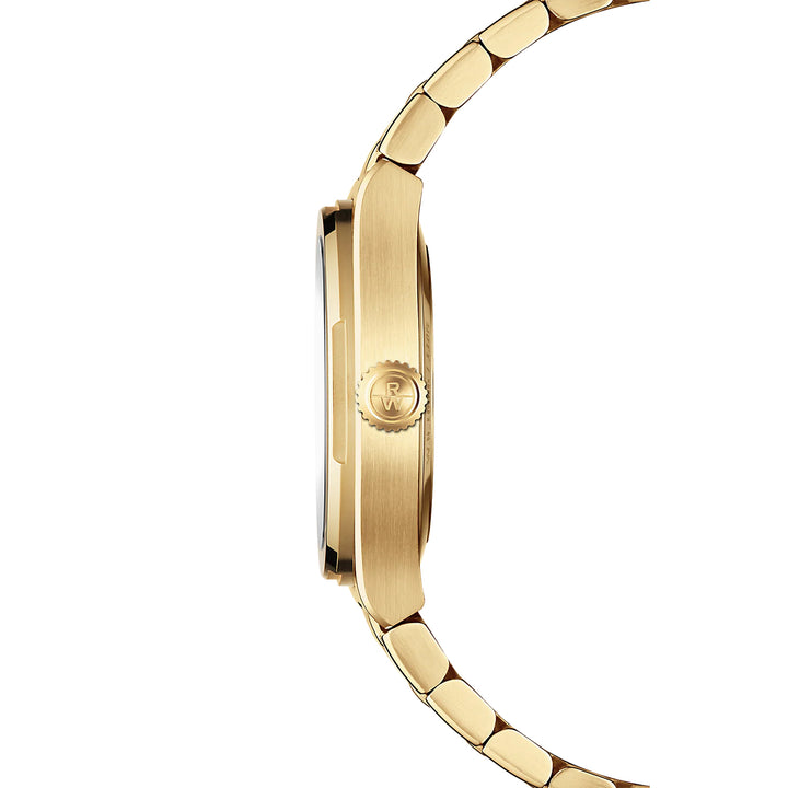 RAYMOND WEIL A.R.T. MOTHER-OF-PEARL DIAL INTEGRATED BRACELET STAINLESS STEEL WITH YELLOW GOLD PVD QUARTZ WATCH 30 MM