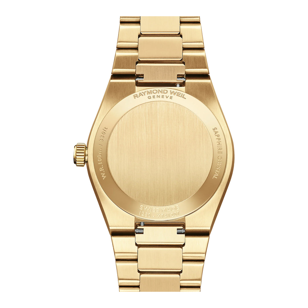 RAYMOND WEIL A.R.T. MOTHER-OF-PEARL DIAL INTEGRATED BRACELET STAINLESS STEEL WITH YELLOW GOLD PVD QUARTZ WATCH 30 MM