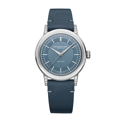 Raymond Weil Millesime Stainless Steel Case Diamond Denim Blue Dial Automatic Watch - 2125SCS50011