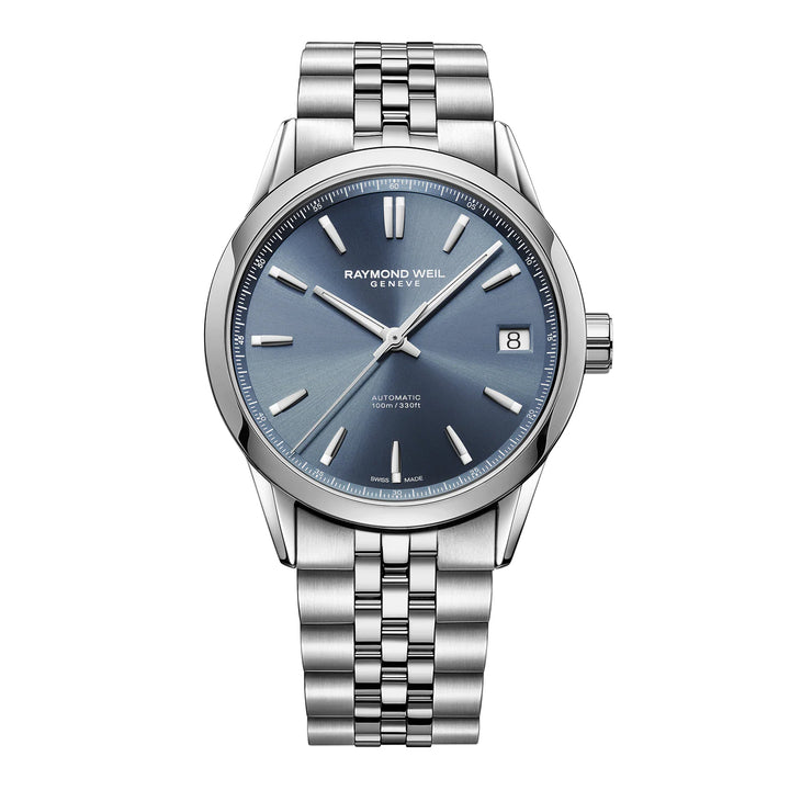 Raymond Weil Freelancer Men's Automatic Blue Dial Stainless Steel Bracelet Watch 40 mm