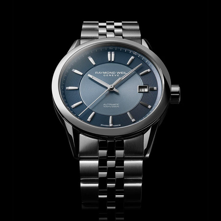 Raymond Weil Freelancer Stainless Steel Case Sunrayed Blue Dial Automatic Watch